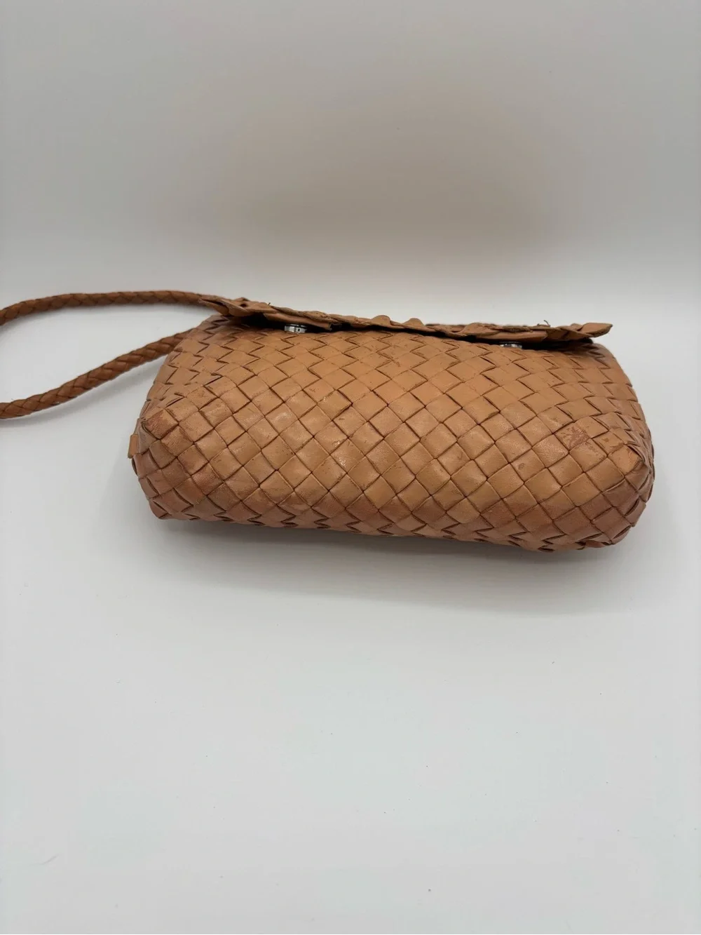 Loeffler Randall Woven Leather Shoulder Bag - Camel - Picture 3 of 5